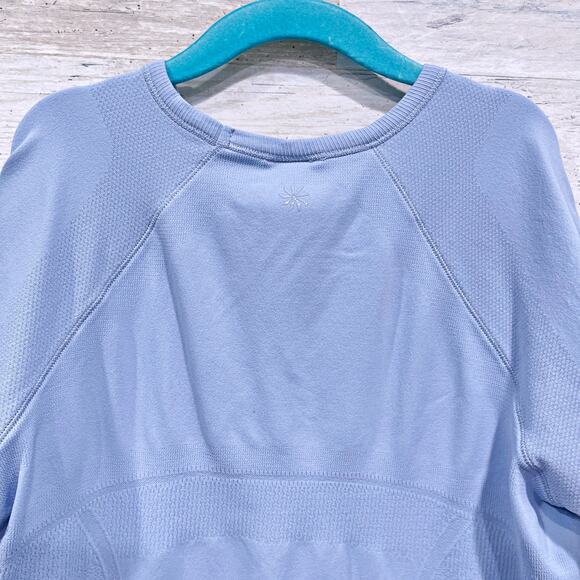 Athleta Girl Power Up Seamless Tee Blue Activewear Jersey Stretch Girls Large 12 - Picture 4 of 6